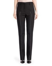 Jil Sander Wool Blend Trousers With Contrast Piping