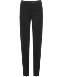 The Kooples Wool Pants With Leather Trim