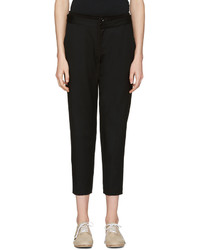 Y's Ys Black Double Waistband Trousers