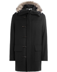 McQ by Alexander McQueen Mcq Alexander Mcqueen Duffle Parka With Wool And Faux Fur Trim