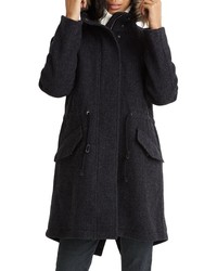 Madewell Vancouver Wool Blend Parka With Faux
