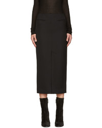 Haider Ackermann Black Wool Pencil Skirt