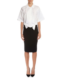 Victoria Beckham High Waist Fitted Pencil Skirt Black