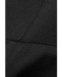 Esteban Cortazar Asymmetric Wool Crepe Peplum Top Black