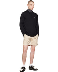Fred Perry Black Long Sleeve Polo