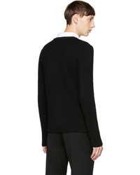 Valentino Black Polo Collar Sweater
