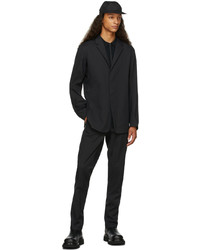 Veilance Black Wool Frame Long Sleeve Polo