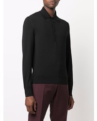 Tom Ford Long Sleeve Wool Polo Top