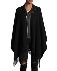 The Kooples Leather Collar Poncho