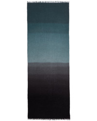 Paul Smith Ps By Black And Grey Dip Dye Scarf
