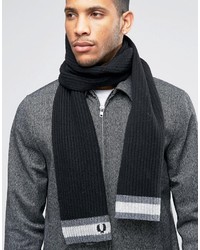 Fred Perry Tipped Scarf In Lambswool