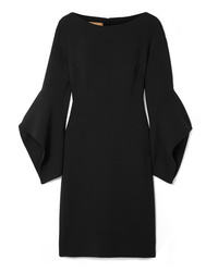 Michael Kors Collection Draped Wool Blend Mini Dress