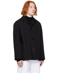 Lemaire Black Crombie Jacket