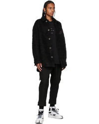 Song For The Mute Black Mohair Oversized Painters Jacket