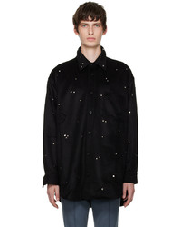 The World Is Your Oyster Black Studded Jacket
