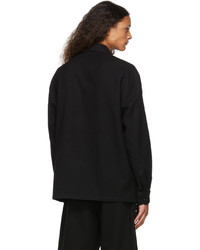 Lemaire Black Wool Boxy Overshirt