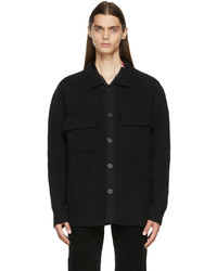 Nahmias Black Wool Buttoned Jacket
