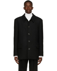 We11done Black Wool Collar Suit Blazer