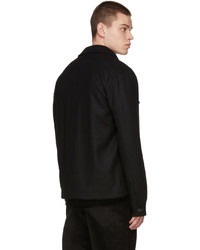 Ps By Paul Smith Black Wool Overshirt