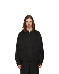 Lemaire Black Wool Oversized Blouson Jacket