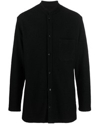 Yohji Yamamoto Stand Up Collar Wool Shirt Jacket