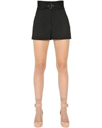 RED Valentino Stretch Wool Belted Shorts