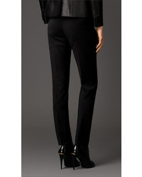 Burberry Stretch Wool Blend Slim Fit Trousers