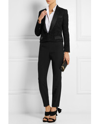 Dolce & Gabbana Cropped Stretch Wool Blend Tapered Pants