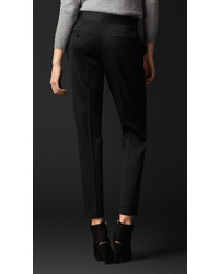 Burberry Stretch Wool Pleat Front Trousers