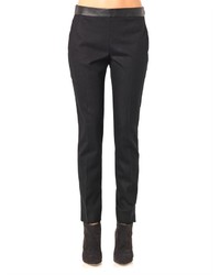 Gucci Wool Blend And Leather Trousers