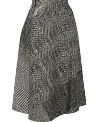 Jason Wu Asymmetric Wool Jacquard Skirt Black