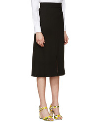 Dolce & Gabbana Black Wool Crepe Skirt