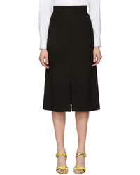 Dolce & Gabbana Black Wool Crepe Skirt