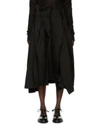 Comme des Garcons Comme Des Garons Black Asymmetric Wool Skirt