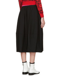 Comme des Garcons Comme Des Garons Black Wool Gathered Skirt