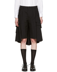 Comme des Garcons Comme Des Garons Black Wool Ruffle Skirt Shorts