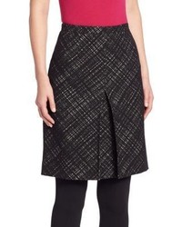 Akris Punto Cross Stitch Invert Front Pleat Skirt