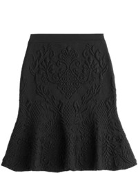 Alexander McQueen Fluted Skirt With Wool