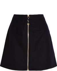 Acne Studios Prisca Wool Blend Twill Mini Skirt Midnight Blue
