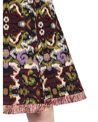 Andrew Gn Wool Cotton Jacquard Skirt