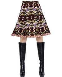 Andrew Gn Wool Cotton Jacquard Skirt