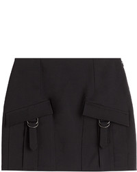 Anthony Vaccarello Wool Mini Skirt With Cargo Pockets