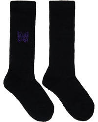 Needles Black Pile Socks