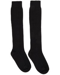 Jil Sander Black Rib Knit Socks