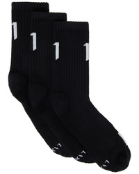 11 By Boris Bidjan Saberi Black Wool Socks