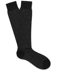 Pantherella Blake Escorial Wool Blend Jacquard Over The Calf Socks