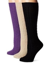 Wigwam Cable Knee High Wool Casual Sock 3 Pack