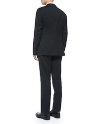Armani Collezioni Basic Wool Suit Black