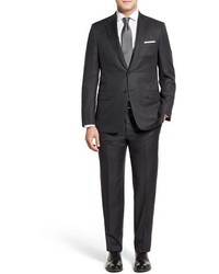 Hickey Freeman Big Tall Beacon B Series Classic Fit Loro Piana Wool Suit