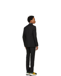 Lanvin Black Half Canvas Suit